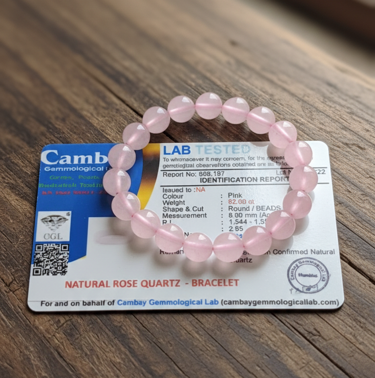 Natural Rose Quartz - Bracelet